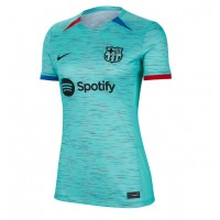 Camisa de Futebol Barcelona Vitor Roque #19 Equipamento Alternativo Mulheres 2023-24 Manga Curta
